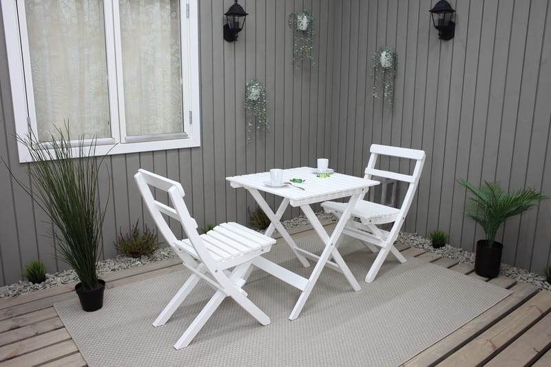 Utomhusmöbelgrupp Wilma & Knohult - Vit - Utemöbler - Balkong - Balkongmöbler - Balkonggrupper