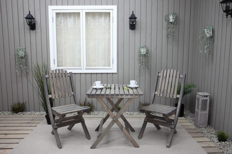 Utomhusmöbelgrupp Wilma & Visby - Grå - Utemöbler - Balkong - Balkongmöbler - Balkonggrupper