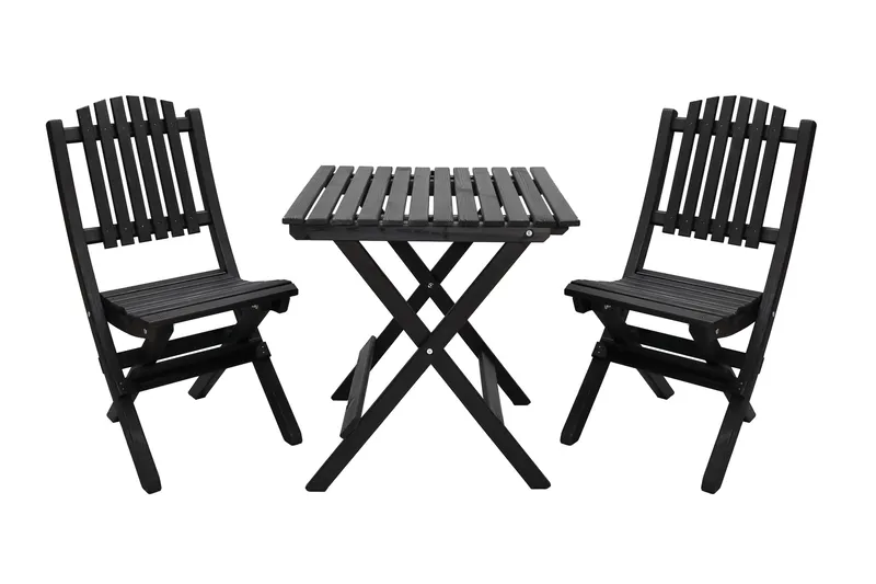 Utomhusmöbelgrupp Wilma & Visby, Svart