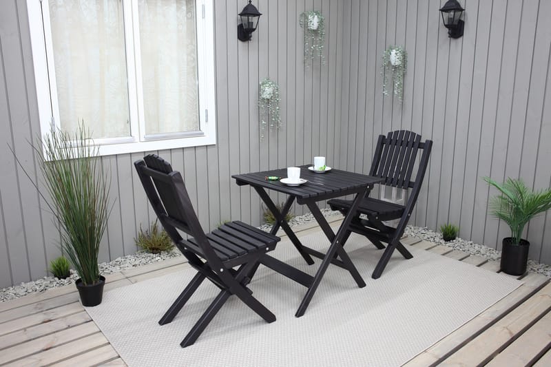 Utomhusmöbelgrupp Wilma & Visby - Svart - Utemöbler - Balkong - Balkongmöbler - Balkonggrupper