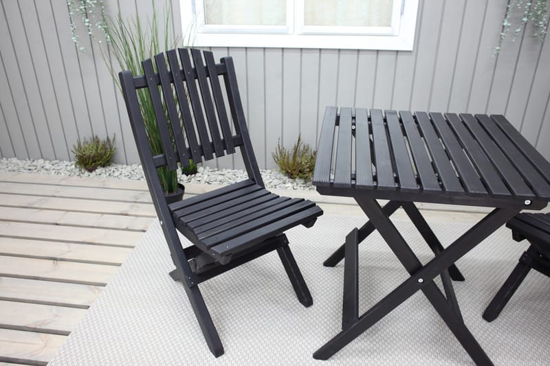 Utomhusmöbelgrupp Wilma & Visby - Svart - Utemöbler - Balkong - Balkongmöbler - Balkonggrupper