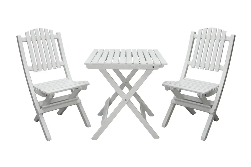 Utomhusmöbelgrupp Wilma & Visby, Vit