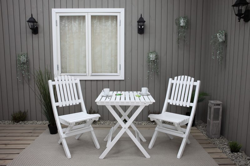 Utomhusmöbelgrupp Wilma & Visby - Vit - Utemöbler - Balkong - Balkongmöbler - Balkonggrupper