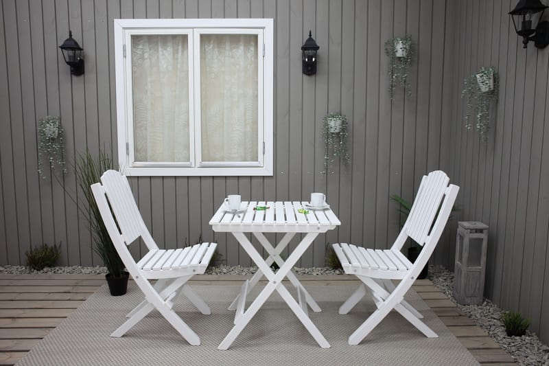 Utomhusmöbelgrupp Wilma & Visby - Vit - Utemöbler - Balkong - Balkongmöbler - Balkonggrupper