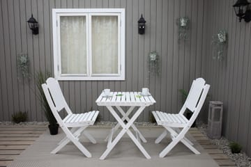 Utomhusmöbelgrupp Wilma & Visby - Vit - Utemöbler - Balkong - Balkongmöbler - Balkonggrupper