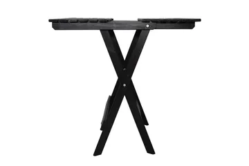 Wilma Caféset 65x65 cm + 2 Utestolar Grå/Vit - Baltic Garden - Utemöbler - Balkong - Balkongmöbler - Balkonggrupper
