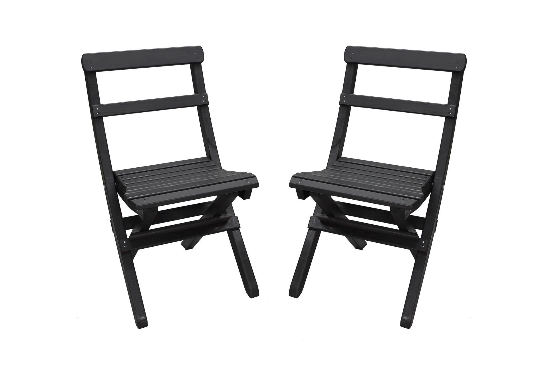 WILMA Caféset 65x65 cm + 2 Utestolar Grå/Vit - Baltic Garden - Utemöbler - Balkong - Balkongmöbler - Balkonggrupper