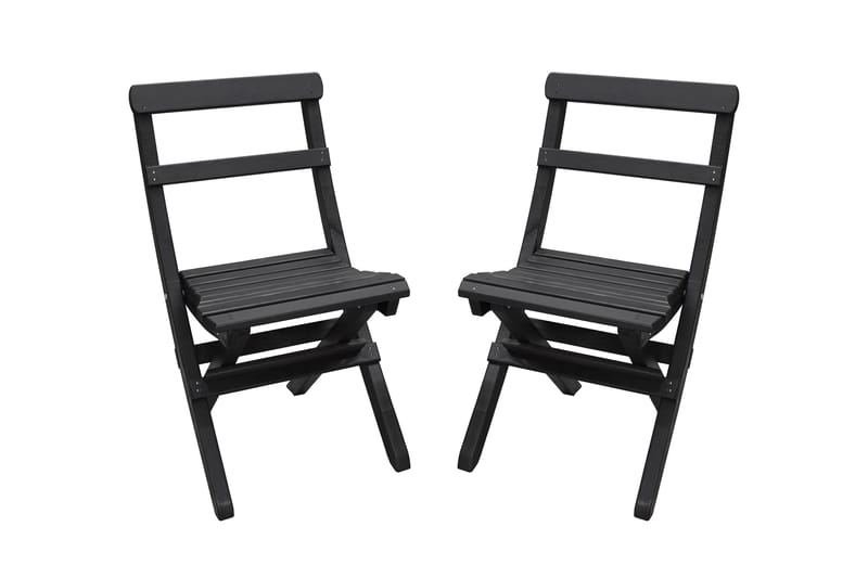 WILMA Caféset 65x65 cm + 2 Utestolar Grå/Vit - Baltic Garden - Utemöbler - Balkong - Balkongmöbler - Balkonggrupper