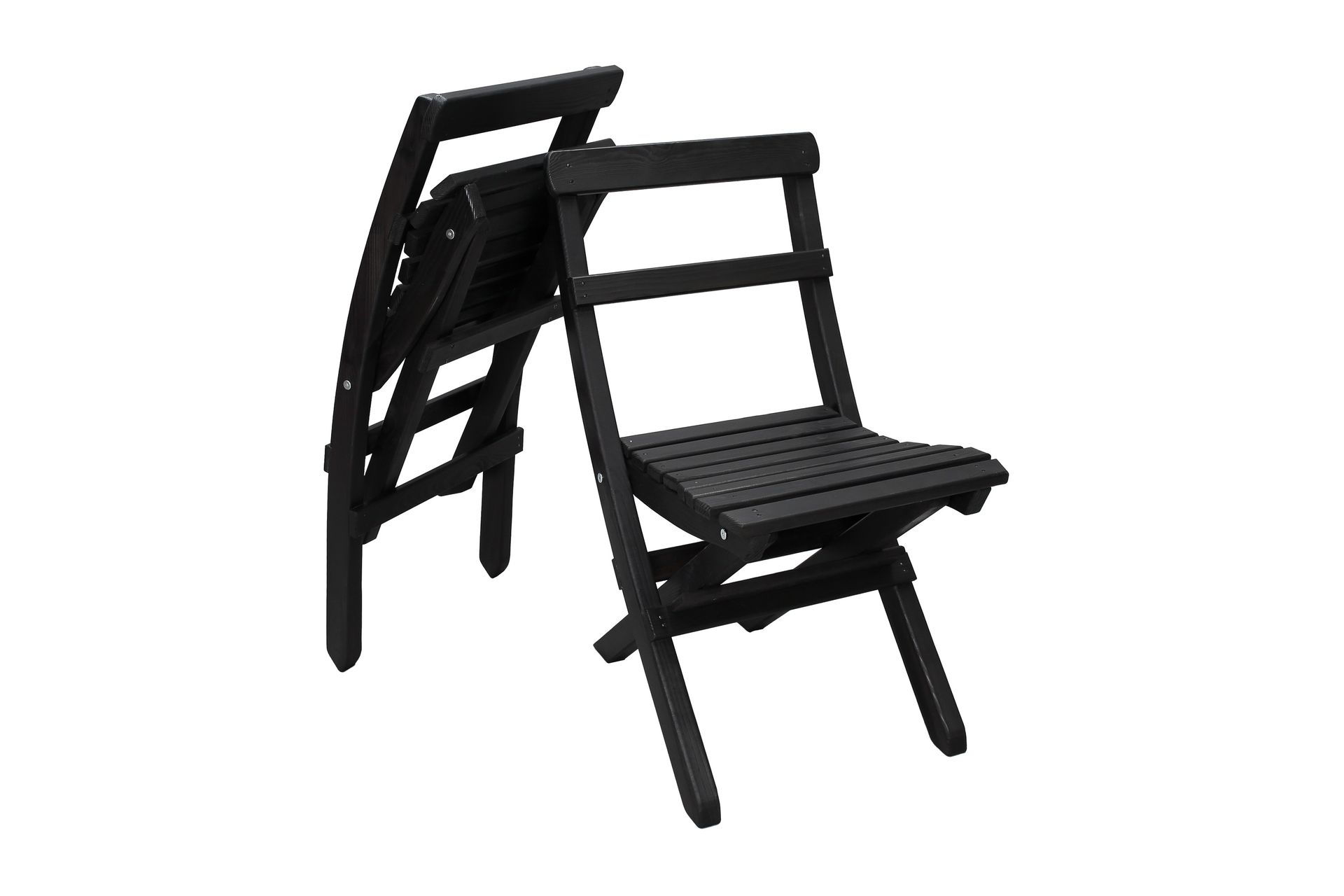 WILMA Caféset 65x65 cm + 2 Utestolar Grå/Vit - Baltic Garden - Utemöbler - Balkong - Balkongmöbler - Balkonggrupper