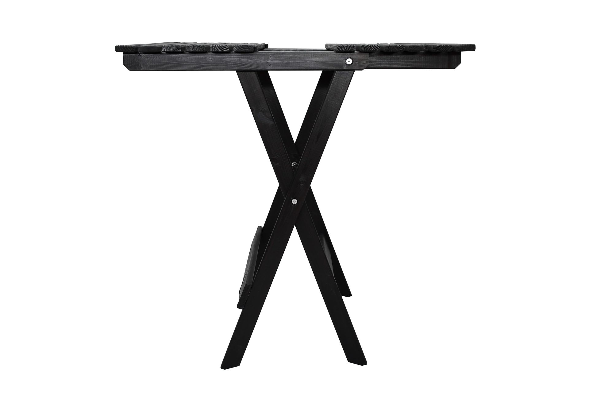 WILMA Caféset 65x65 cm + 2 Utestolar Grå/Vit - Baltic Garden - Utemöbler - Balkong - Balkongmöbler - Balkonggrupper
