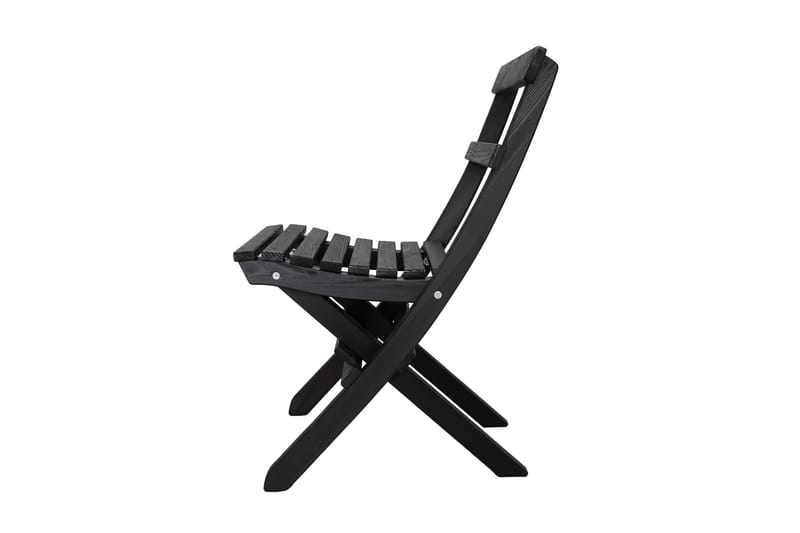 Wilma Caféset 65x65 cm + 2 Utestolar Grå/Vit - Baltic Garden - Utemöbler - Balkong - Balkongmöbler - Balkonggrupper