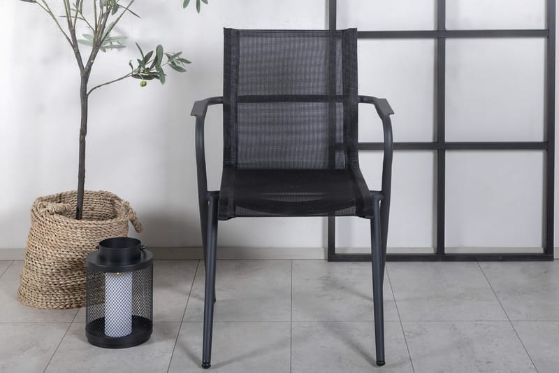 Alina Matstol Utomhus - Svart - Utemöbler - Balkong - Balkongmöbler - Balkongstolar