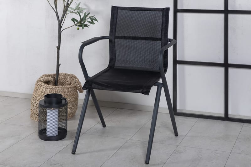 Alina Matstol Utomhus - Svart - Utemöbler - Balkong - Balkongmöbler - Balkongstolar