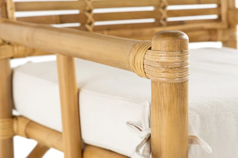 Alvimia Utefåtölj m Dyna - Natur/Vit - Utemöbler - Balkong - Balkongmöbler - Balkongstolar