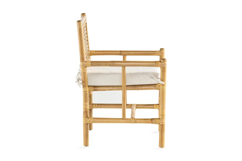 Alvimia Utefåtölj m Dyna - Natur/Vit - Utemöbler - Balkong - Balkongmöbler - Balkongstolar