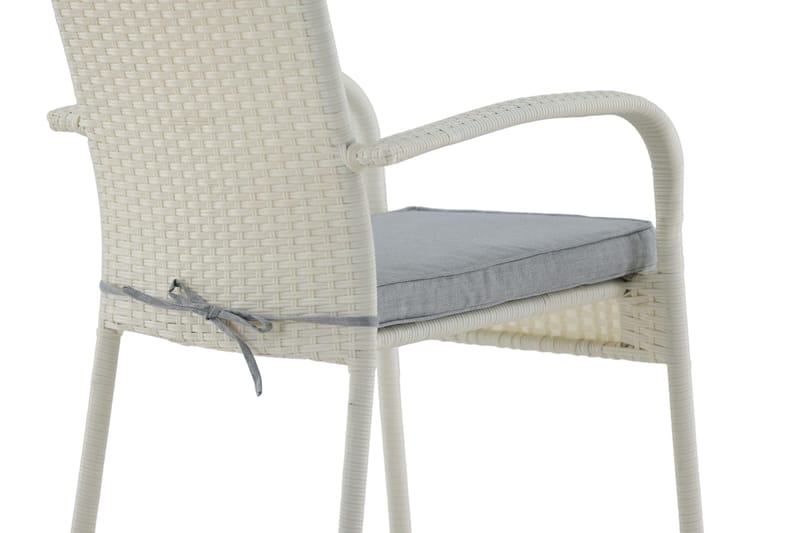 Anna Karmstol Utomhus Stapelbar - Vit - Utemöbler - Balkong - Balkongmöbler - Balkongstolar