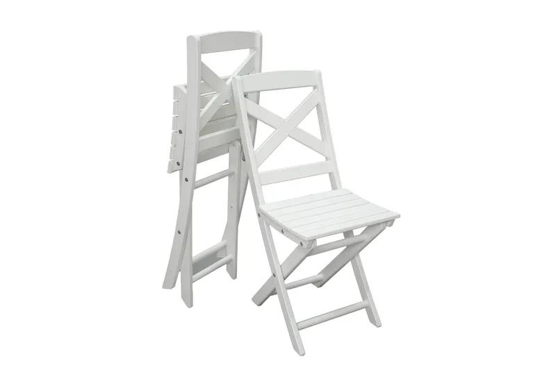 CALAYAN Klappstol Utomhus Vit - Utemöbler - Balkong - Balkongmöbler - Balkongstolar