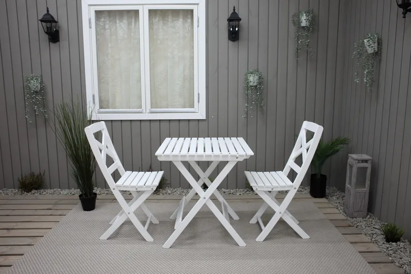 CALAYAN Klappstol Utomhus Vit - Utemöbler - Balkong - Balkongmöbler - Balkongstolar