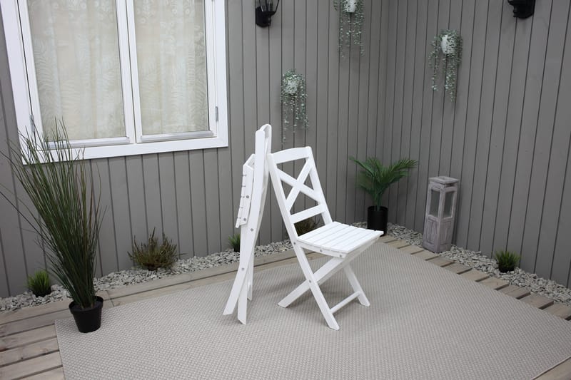CALAYAN Klappstol Utomhus Vit - Utemöbler - Balkong - Balkongmöbler - Balkongstolar