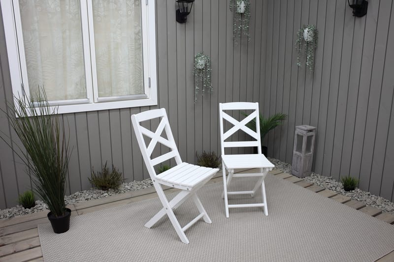 CALAYAN Klappstol Utomhus Vit - Utemöbler - Balkong - Balkongmöbler - Balkongstolar