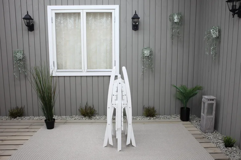 CALAYAN Klappstol Utomhus Vit - Utemöbler - Balkong - Balkongmöbler - Balkongstolar