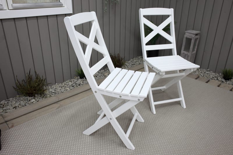 CALAYAN Klappstol Utomhus Vit - Utemöbler - Balkong - Balkongmöbler - Balkongstolar