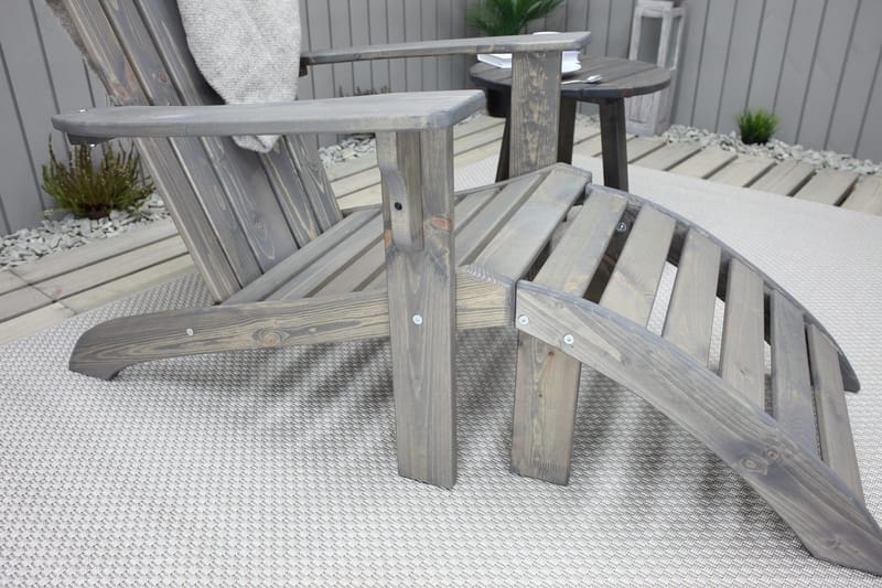 Cranston Fotpall till däckUtestol - Grå - Utemöbler - Balkong - Balkongmöbler - Balkongstolar