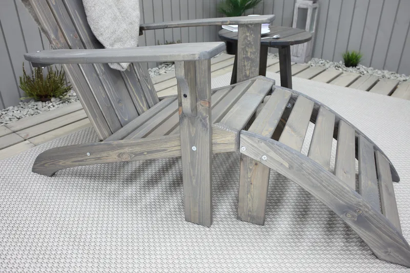 Cranston Fotpall till däckUtestol - Grå - Utemöbler - Balkong - Balkongmöbler - Balkongstolar