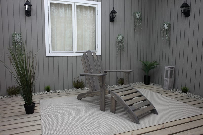 Cranston Fotpall till däckUtestol - Grå - Utemöbler - Balkong - Balkongmöbler - Balkongstolar