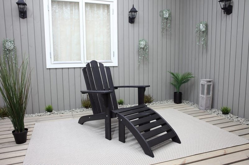 Cranston Fotpall till däckUtestol - Kaffesvart - Utemöbler - Balkong - Balkongmöbler - Balkongstolar