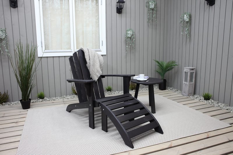 Cranston Fotpall till däckUtestol - Kaffesvart - Utemöbler - Balkong - Balkongmöbler - Balkongstolar