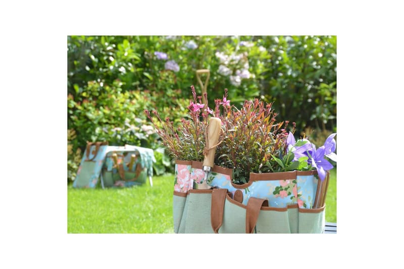 Esschert Design Trädgårdspall med förvaring rosor - Flerfärgsdesign - Balkongstolar - Fotpall & pall utomhus