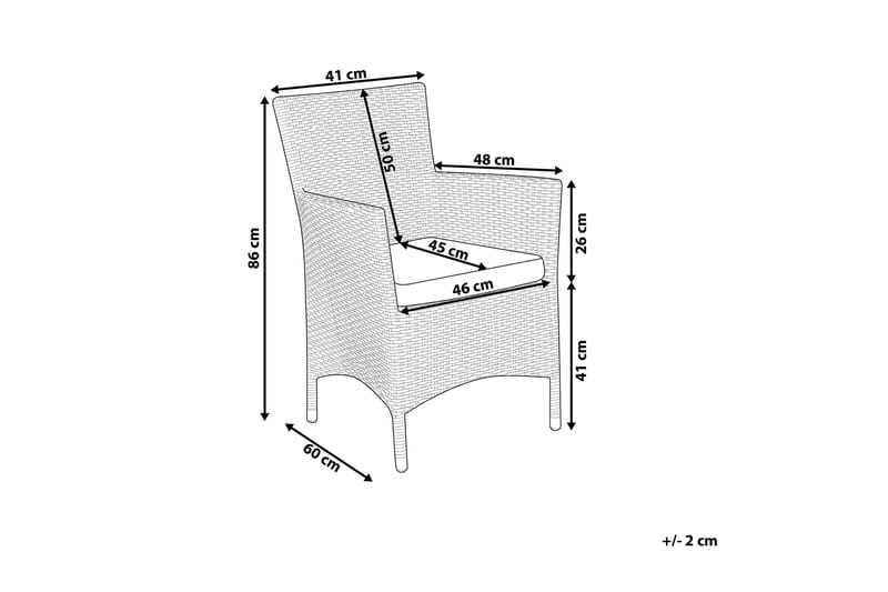 Galar Trädgårdsstol 2-pack - Vit - Utemöbler - Balkong - Balkongmöbler - Balkongstolar