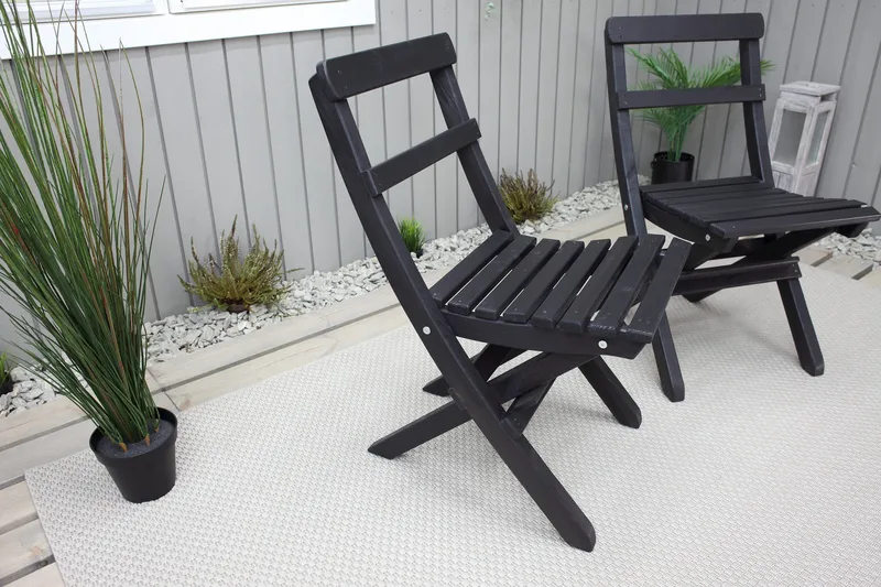 Larios Matstol Utomhus - Svart - Utemöbler - Balkong - Balkongmöbler - Balkongstolar