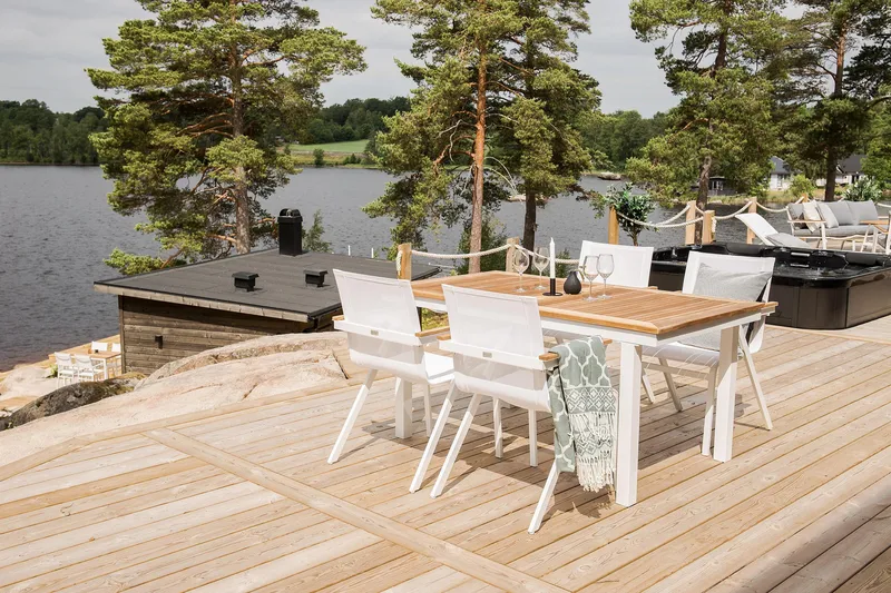 Mexico Karmstol Utomhus Stapelbar - Vit - Utemöbler - Balkong - Balkongmöbler - Balkongstolar