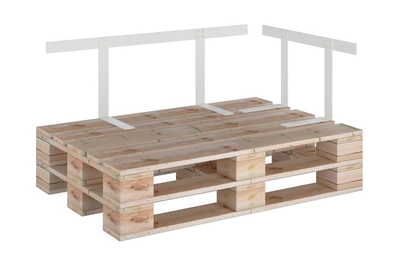 Ryggstöd för Pallsoffa Utomhus vit 110 cm järn - Vit - Utemöbler - Balkong - Balkongmöbler - Balkongstolar