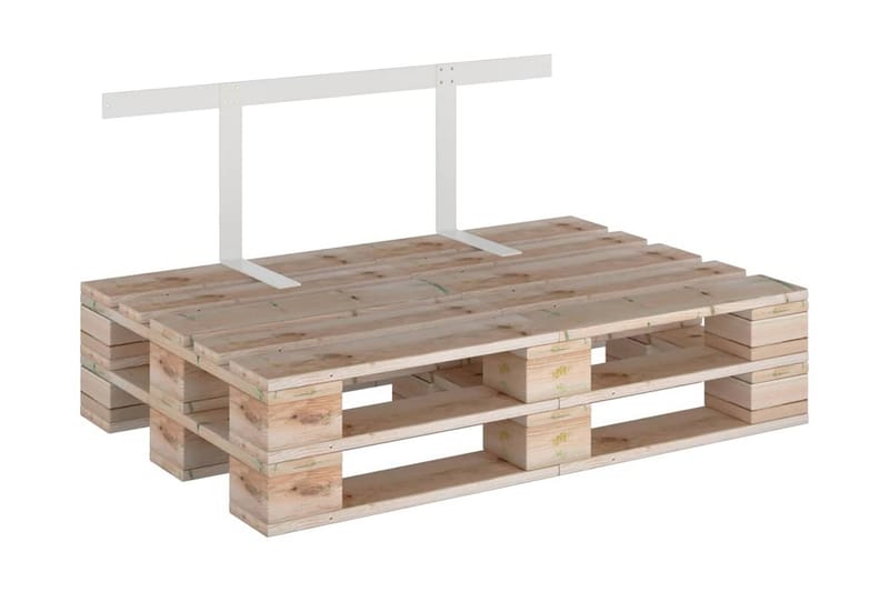 Ryggstöd för Pallsoffa Utomhus vit 110 cm järn - Vit - Utemöbler - Balkong - Balkongmöbler - Balkongstolar