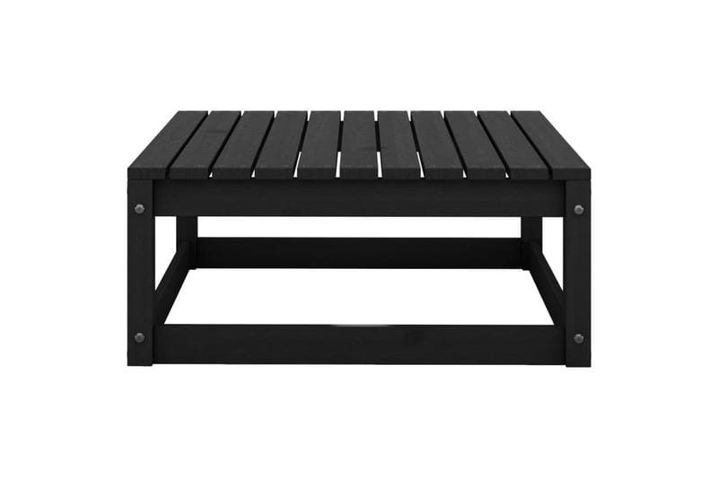 Trädgårdspall 70x70x30 cm svart massiv furu - Svart - Utemöbler - Balkong - Balkongmöbler - Balkongstolar