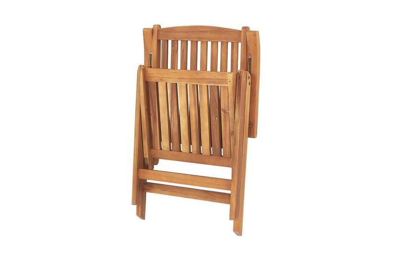 Trädgårdsstol 6 st akaciaträ med dyna i blå JAVA - Trä/natur - Utemöbler - Balkong - Balkongmöbler - Balkongstolar