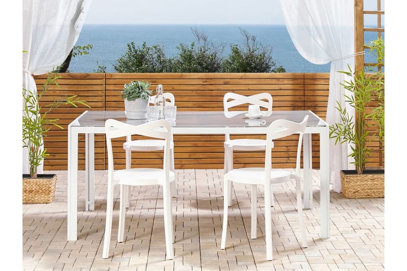 Utestol 4 st vit CAMOGLI - Vit - Utemöbler - Balkong - Balkongmöbler - Balkongstolar