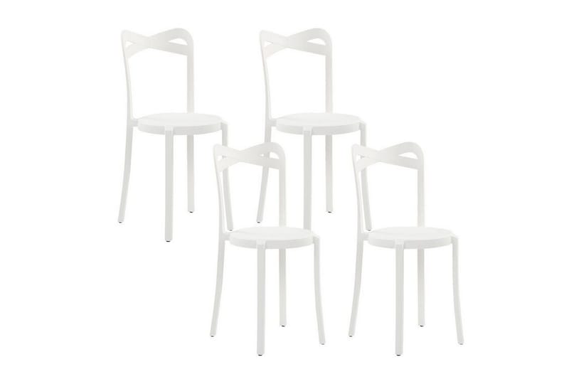 Utestol 4 st vit CAMOGLI - Vit - Utemöbler - Balkong - Balkongmöbler - Balkongstolar