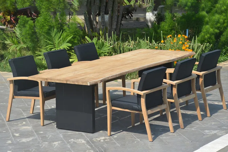 Utestol ROYAL 64x65xH90 mjuk vadderad svart textilin - Utemöbler - Balkong - Balkongmöbler - Balkongstolar