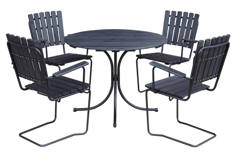 Vaxholm Utefåtölj - Kaffesvart/Grå - Utemöbler - Balkong - Balkongmöbler - Balkongstolar