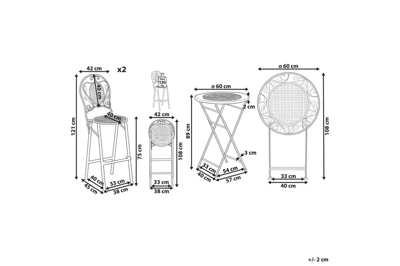 Baruppsättning Bivio - Utemöbler - Balkong - Balkongmöbler - Balkonggrupper