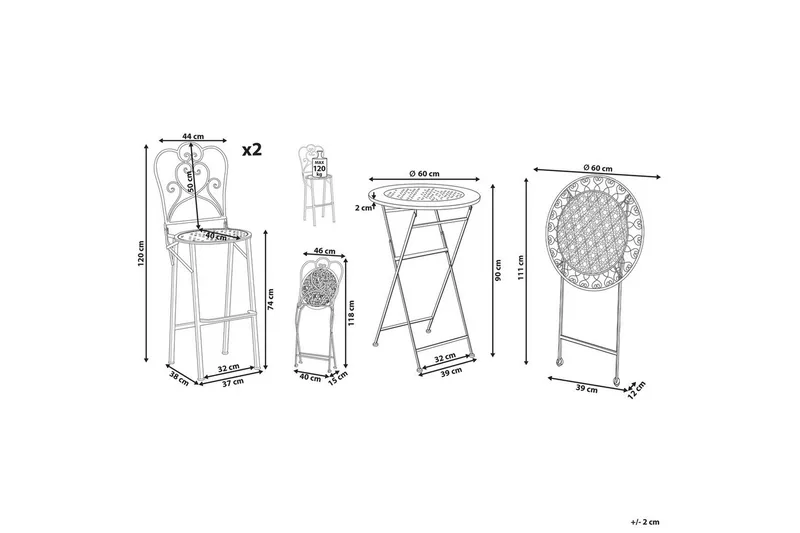 Baruppsättning Trieste - Utemöbler - Balkong - Balkongmöbler - Balkonggrupper