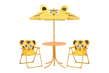 CafÃ©set för barn med parasoll 3 delar gul
