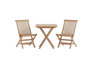Cafébord Kenya 70 cm Utomhus med 2 Kenya Utestol Hopfällbar - Utemöbler - Balkong - Balkongmöbler - Balkonggrupper