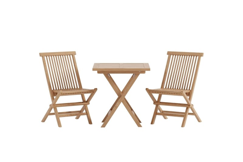 Cafébord Kenya 70 cm Utomhus med 2 Kenya Utestol Hopfällbar - Utemöbler - Balkong - Balkongmöbler - Balkonggrupper