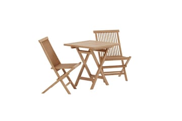 Cafébord Kenya 70 cm Utomhus med 2 Kenya Utestol Hopfällbar - Utemöbler - Balkong - Balkongmöbler - Balkonggrupper
