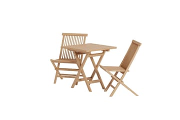 Cafébord Kenya 70 cm Utomhus med 2 Kenya Utestol Hopfällbar - Utemöbler - Balkong - Balkongmöbler - Balkonggrupper